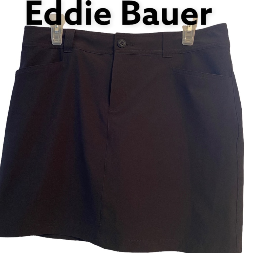 Eddie Bauer Black Skort Skirt Sz 8